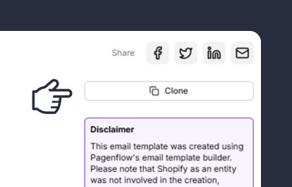 Feature clone email template